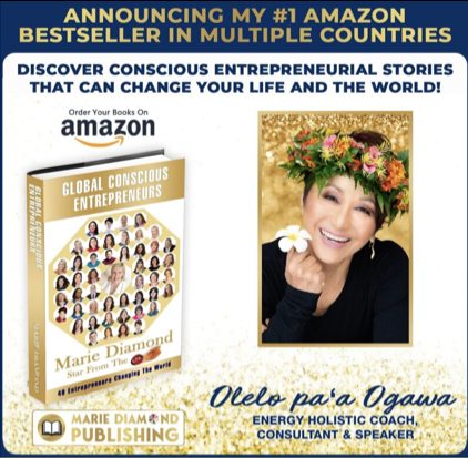 Global Conscious Entrepreneurs book cover alongside Olelo paʻa Ogawa