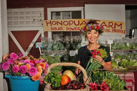 Olelo paʻa at Honopua Farm with fresh produce, from West Hawaii Today